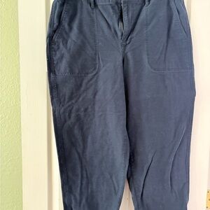 J. Crew Wide-Leg Pants in Navy